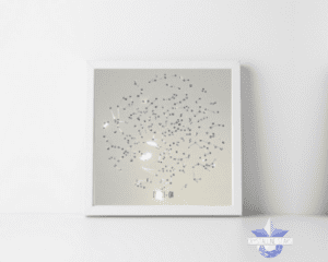 15 year anniversary gift idea – personalized crystal star map print with crystals. Best crystal anniversary gift!
