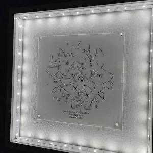 15 year anniversary gift idea – personalized crystal star map print with crystals. Best crystal anniversary gift!