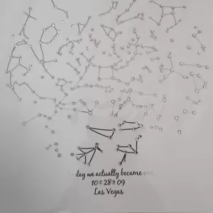 15 year anniversary gift idea – personalized crystal star map print with crystals. Best crystal anniversary gift!