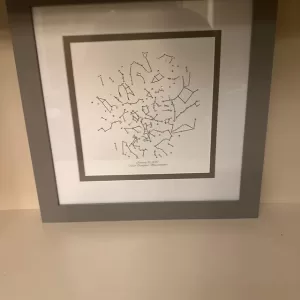 15 year anniversary gift idea – personalized crystal star map print with crystals. Best crystal anniversary gift!